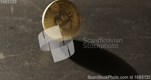 Image of Physical bitcoin closeup photo