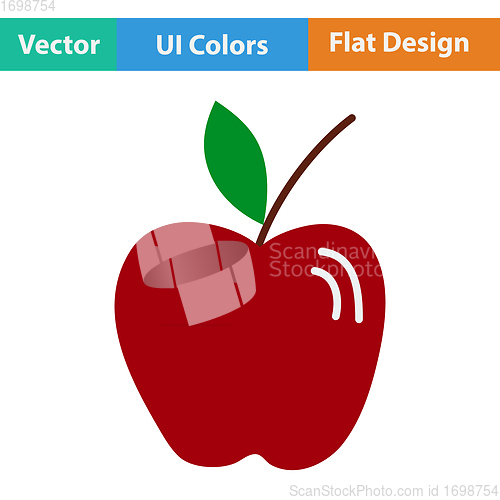 Image of Flat design icon of Apple