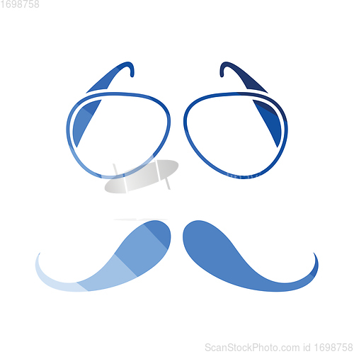 Image of Glasses and mustache icon