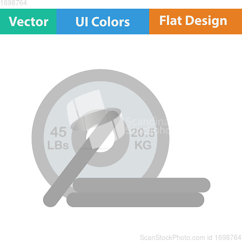 Image of Flat design icon of Barbell disks