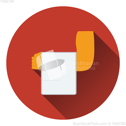 Image of Waiter hand with towel icon