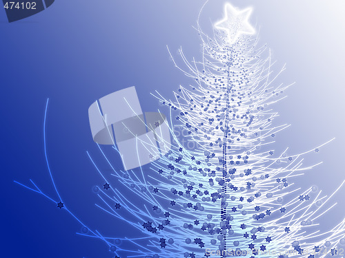 Image of Sparkly christmas tree illustration