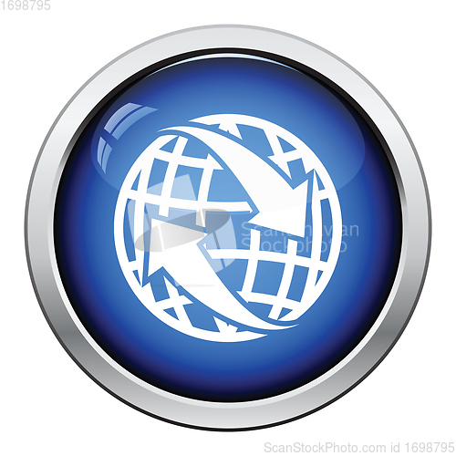 Image of Globe with arrows icon