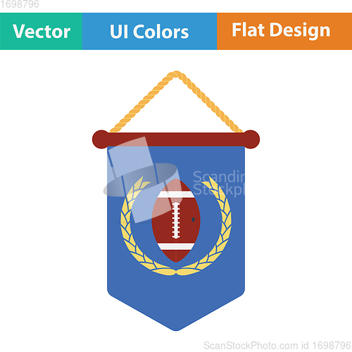 Image of American football pennant icon