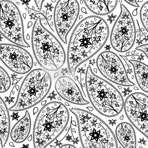 Image of Oriental paisley seamless pattern