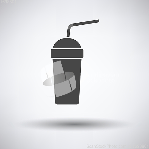 Image of Disposable soda cup and flexible stick icon