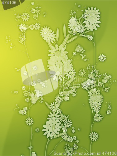 Image of Floral nature themed design illustration