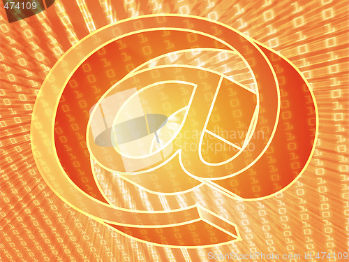 Image of At internet symbol data transfer