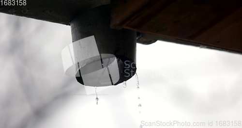 Image of Sad rainy day concept with wet surfaces