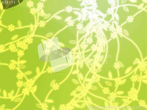 Image of Floral nature themed design illustration