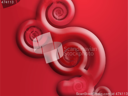 Image of Abstract swirly floral grunge illustration