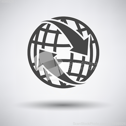 Image of Globe with arrows icon