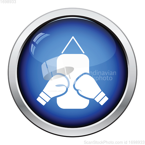 Image of Boxing pear and gloves icon