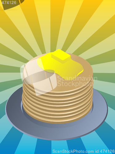 Image of Stack of pancakes