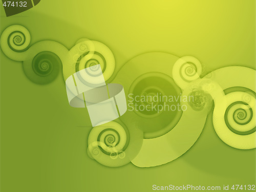 Image of Abstract swirly floral grunge illustration