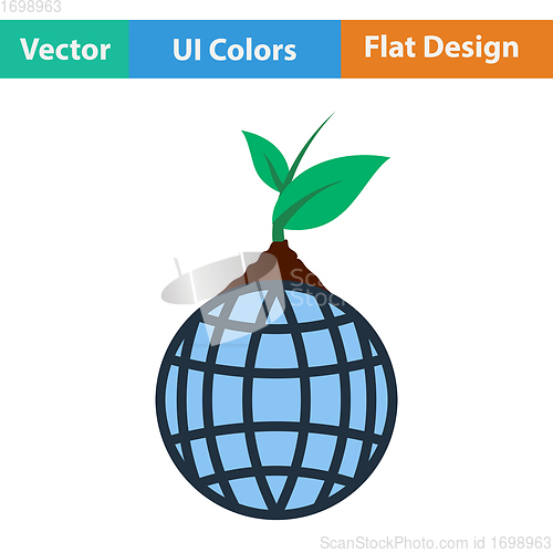 Image of Planet with sprout icon