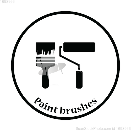 Image of Icon of construction paint brushes