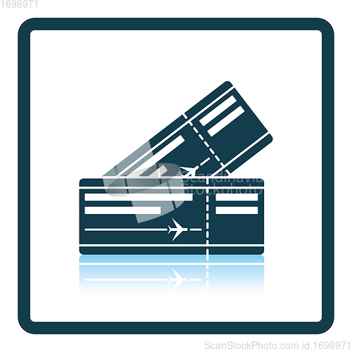 Image of Two airplane tickets icon