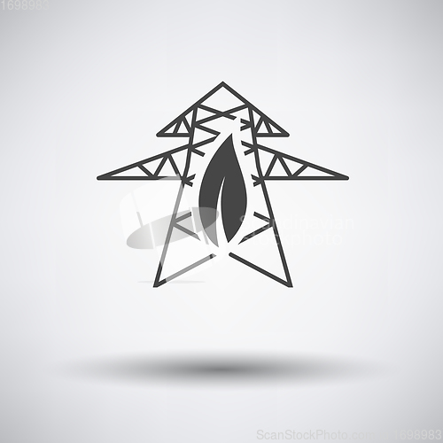 Image of Electric tower with leaf icon