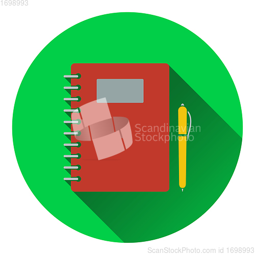 Image of Flat design icon of Exercise book in ui colors