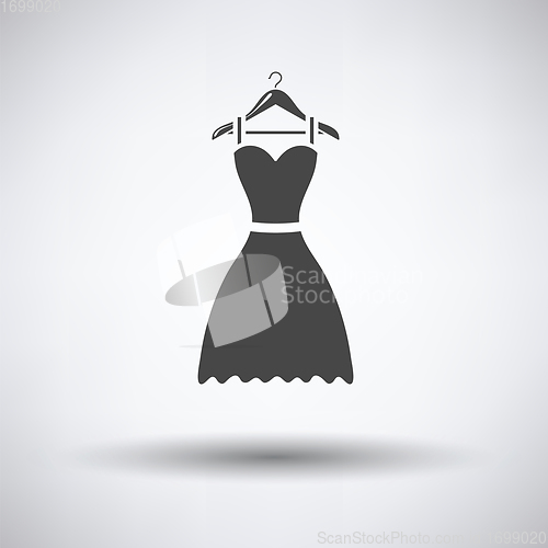 Image of Elegant dress on shoulders icon