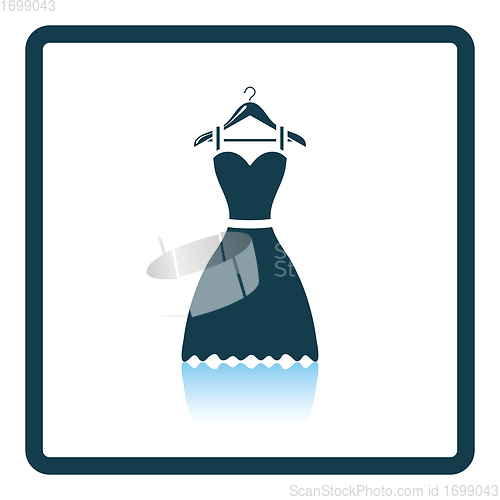 Image of Elegant dress on shoulders icon