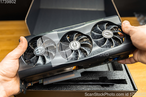 Image of High end Graphics card closeup