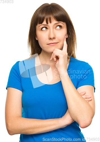 Image of Portrait of a happy young woman