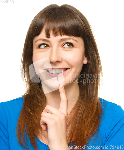 Image of Portrait of a happy young woman