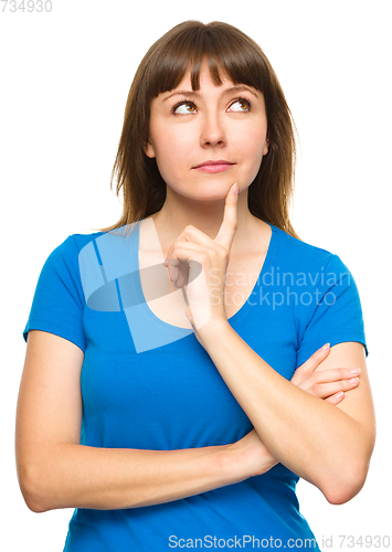 Image of Portrait of a happy young woman