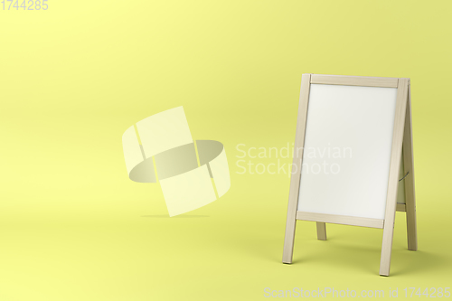 Image of Menu display board with wooden frame