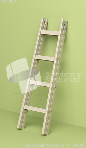 Image of Wood double step ladder