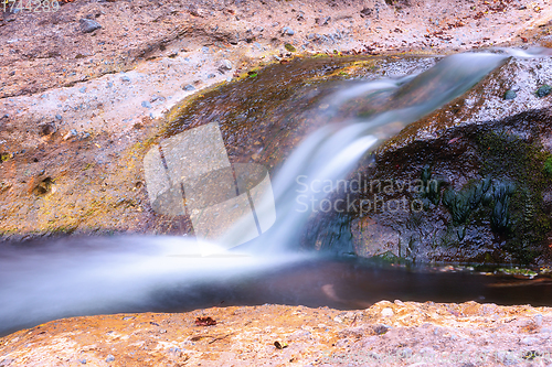 Image of detail of beautiful waterfall in Apuseni