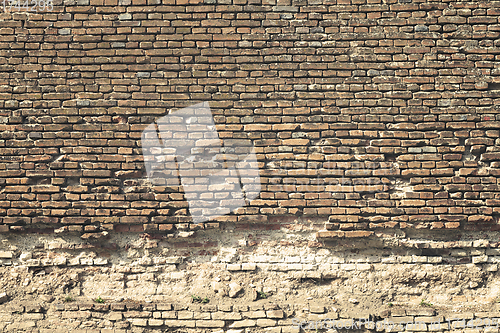 Image of old castle brick wall texture