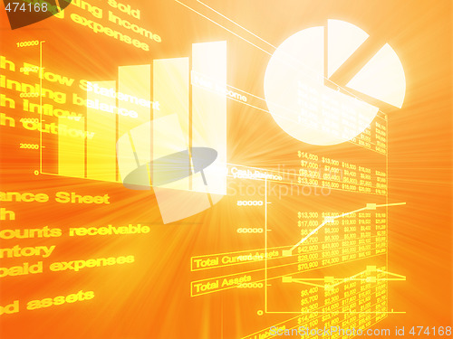 Image of Spreadsheet business charts illustration