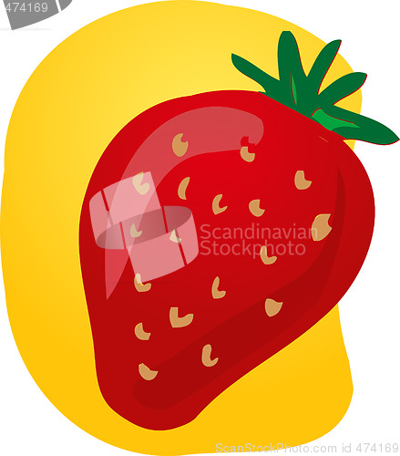 Image of Strawberry fruit illustration