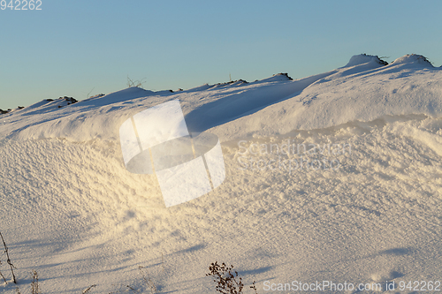 Image of Snow drifts in winter