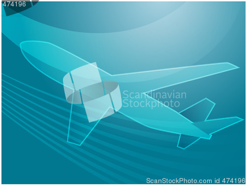 Image of Air travel airplane illustration