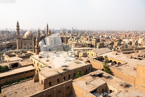 Image of The two mosques Al-Rifa\'i and Sultan Hassan in Cairo Egypt