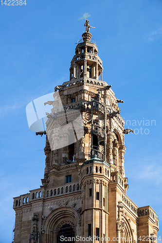 Image of statue at the top of the Kilian Church in Heilbronn Germany