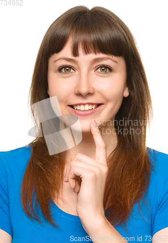 Image of Portrait of a happy young woman