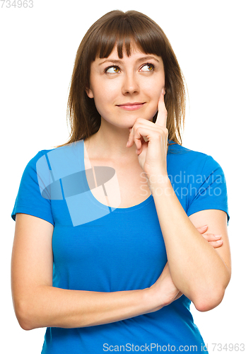 Image of Portrait of a happy young woman