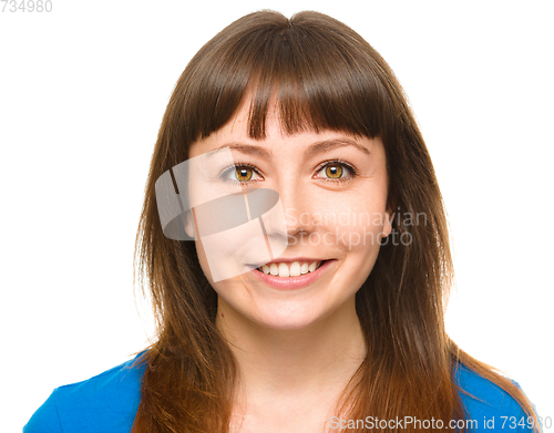 Image of Young cheerful woman