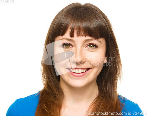 Image of Young cheerful woman