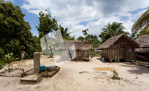 Image of Africa malagasy huts in Maroantsetra region, Madagascar