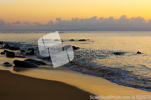 Image of Beautiful sunset over beach, Madagascar