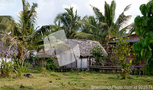 Image of Africa malagasy huts in Maroantsetra region, Madagascar