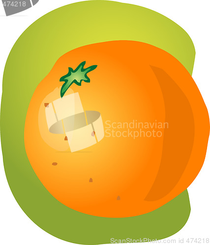 Image of Whole orange illustration
