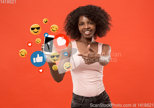 Image of Social media interactions on mobile phone