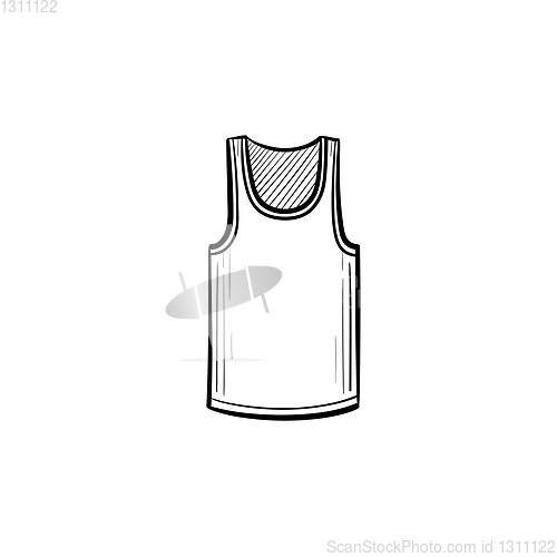 Image of Tank top hand drawn sketch icon.